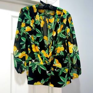 Lemon print blouse